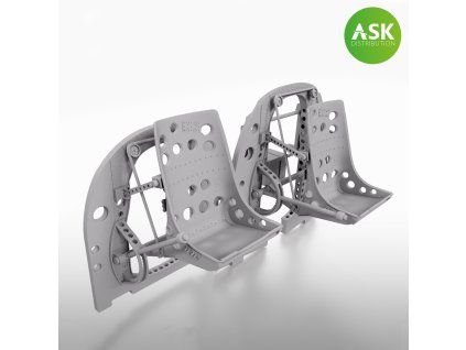 1/48 A6M2-K two Bulkheads with Seats set - ASK 3D Print rec. for Eduard