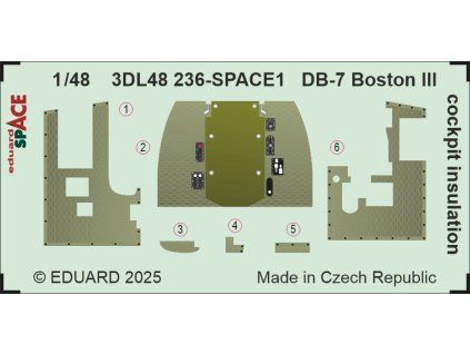 DB-7 Boston III cockpit insulation SPACE 1/48 recommended for HKM