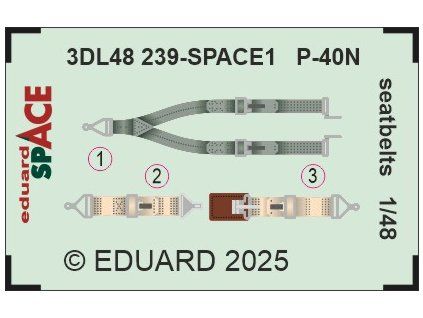 P-40N seatbelts SPACE 1/48 recommended for EDUARD