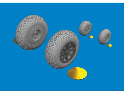 P-40N wheels cross tread 1/48 recommended for EDUARD