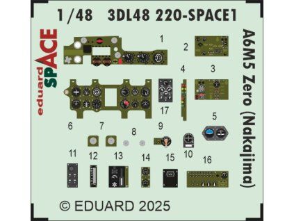 A6M5 Zero (Nakajima) SPACE 1/48 recommended for EDUARD