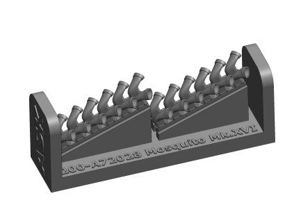 1/72 Mosquito Mk.XVI exhaust for Special Hobby