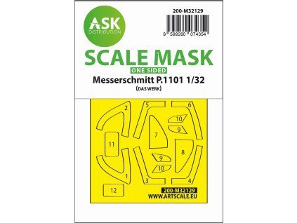 1/32 Messerschmitt P.1101 one-sided express fit mask for Kotare