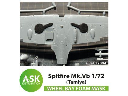 1/72 Spitfire Mk.Vb wheel bay FOAM flexibel mask for Tamiya