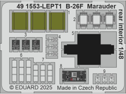 B-26F Marauder rear interior 1/48 recommended for ICM