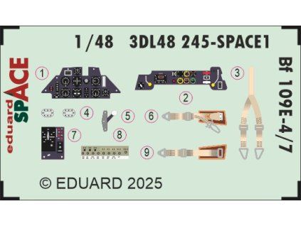 Bf 109E-4/7 SPACE 1/48 recommended for TAMIYA