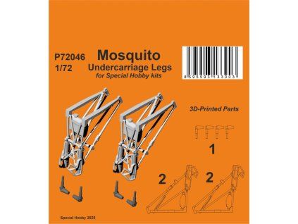 1/72 Mosquito Undercarriage Legs for Special Hobby kits