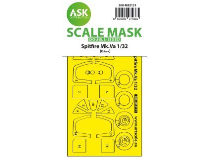 1/32 Spitfire Mk.Va double-sided express fit and self adhesive mask for Kotare