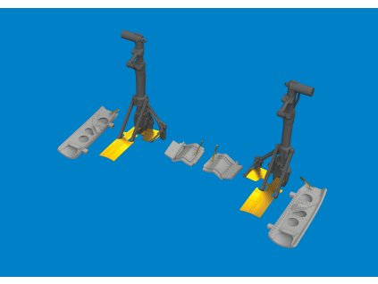 P-40N undercarriage legs PRINT 1/48 recommended for EDUARD