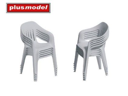 1/35 Stacked plastic chairs