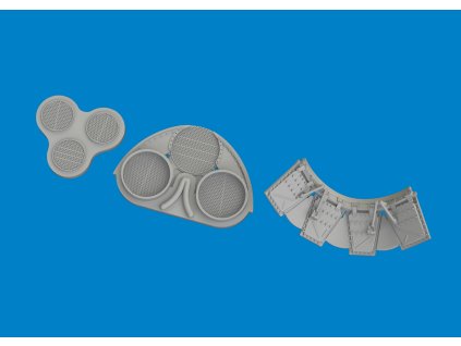 P-40N radiators upgrade set PRINT 1/48 recommended for EDUARD