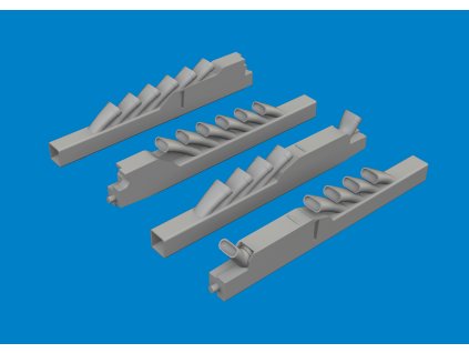 Ju 88A exhaust stacks PRINT 1/48 recommended for EDUARD / ICM