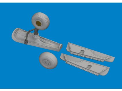 P-40N tail wheel bay PRINT 1/48 recommended for EDUARD