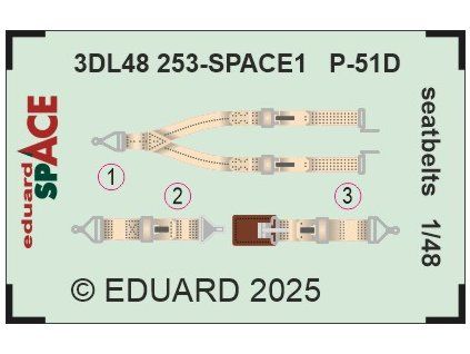 P-51D seatbelts SPACE 1/48 recommended for EDUARD