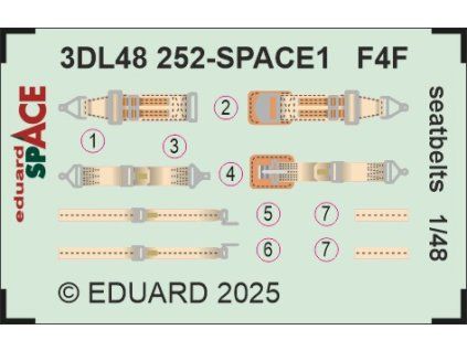 F4F seatbelts SPACE 1/48 recommended for EDUARD