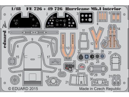 Hurricane Mk.I interior S.A. 1/48 recommended for AIRFIX