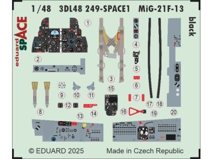 MiG-21F-13 black SPACE 1/48 recommended for EDUARD