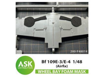 1/48 Bf 109E-3/E-4 FOAM flexibel wheel bay mask for Airfix