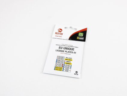 Red Fox Studio 1/24 Uniqie License plates vol.01 (EU form) (for Universal)