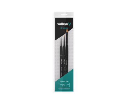 Vallejo Precision Starter Set (Round No.1, Triangular 3/0, Flat Synth. No.4)