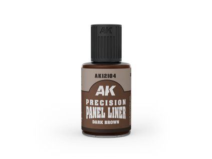 AK Interactive AK12104 Dark Brown Precision Panel Liner (30 ml)