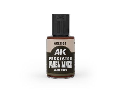 AK Interactive AK12106 Dark Rust Precision Panel Liner (30 ml)
