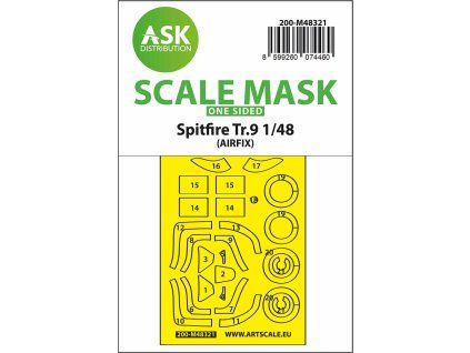 1/48 Spitfire Tr.9 one-sided express fit mask for Airfix