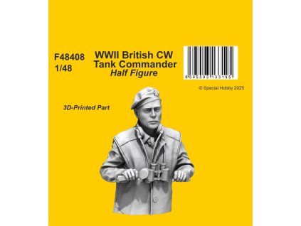 1/48 WWII British CW Tank Commander / Half Figure