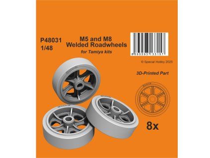 1/48 M5 and M8 Welded Roadwheels for Tamiya kits