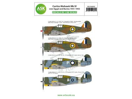 1/48 Curtiss Mohawk IV over Egypt and Burma 1941-1943