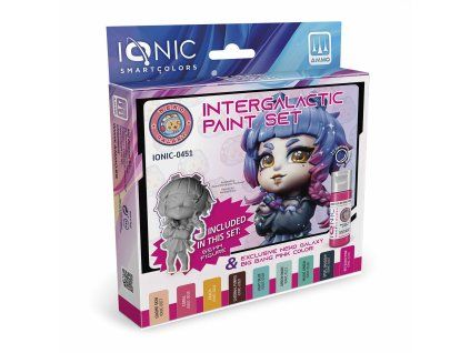 IONIC Intergalactic Paint Neko Galaxy Set - 9 Ionic Smart acrylic colors + 1 exclusive chibi from Ne