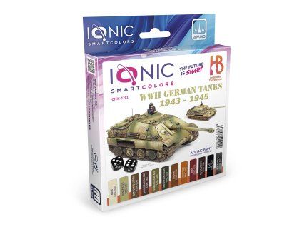 WWII German Tanks 1943 - 45 - 12 Ionic Smart acrylic colors