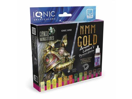 IONIC NMM Gold Arnau Lazaro Set - 10 Ionic Smart acrylic colors + 2 exclusive Inks