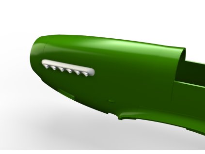 P-51D exhaust stacks w/ fairing 1/48 recommended for EDUARD