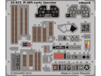1/32 P-40N early interior S.A.  for HASEGAWA kit