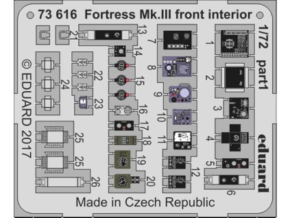 1/72 Fortress Mk.III front interior  for AIRFIX kit