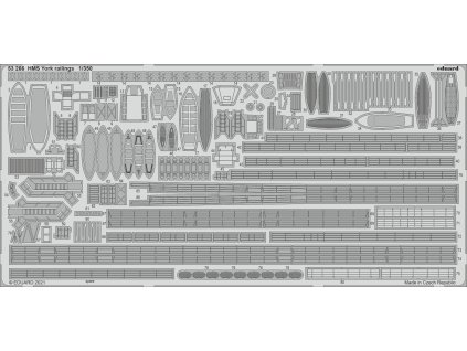 1/350 HMS York railings for TRUMPETER kit