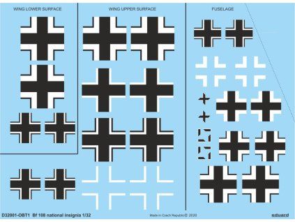 1/32 Bf 108 national insignia for EDUARD kit