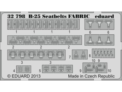 1/32 B-25 seatbelts FABRIC for HKM kit