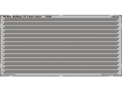 1/350 Railings 45´ 2 bars short