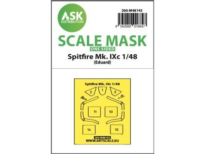 1/48 Spitfire Mk.IXc one-sided express fit mask for Eduard