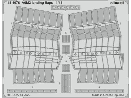 A6M2 landing flaps 1/48 recommended for EDUARD