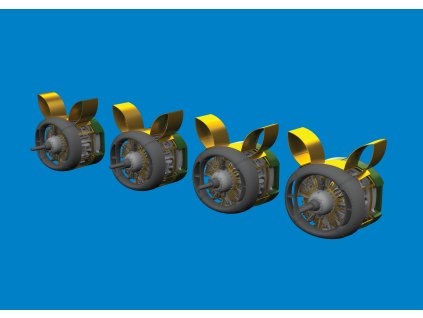 B-24H engines PRINT 1/72 recommended for AIRFIX