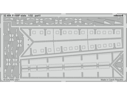 1/32 F-100F slats for TRUMPETER kit