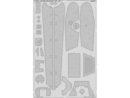 1/35 King Tiger initial zimmerit for TAKOM kit