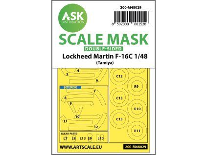 1/48 F-16C double-sided painting mask for Tamiya