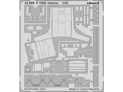 1/32 F-100C interior for TRUMPETER kit