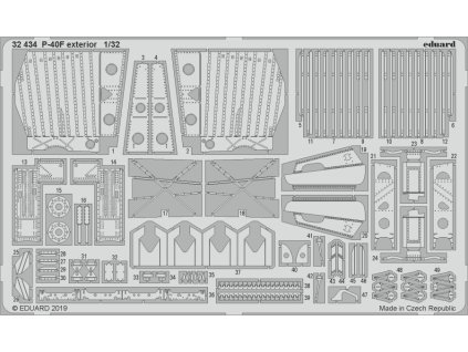 1/32 P-40F exterior for TRUMPETER kit