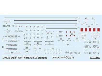 Spitfire Mk.IX stencils 1/72 recommended for EDUARD