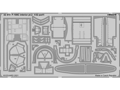 1/32 F-100C interior pt.2 for TRUMPETER kit